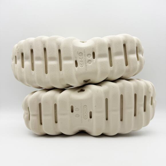 Crocs Unisex Stucco Echo Slide Shoes US Mens 12 Womens 14 White NWOB - Picture 13 of 14